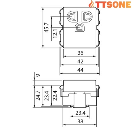 Ổ Cắm Đơn 3 Chấu Màu Xám PANASONIC WEV1181-7H