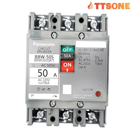 Cầu Dao MCCB 3P 60A 10kA/2.5kA (200V/415V) PANASONIC BBW360SKY