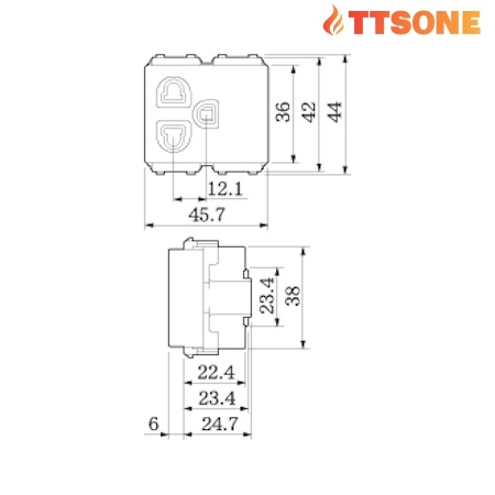 Ổ Cắm Đôi 3 Chấu Không Có Màn Che PANASONIC WEV1191H