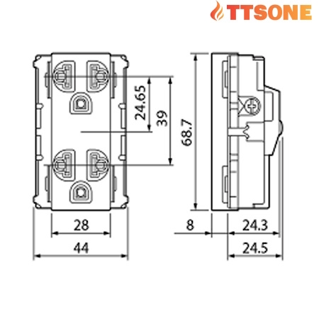 Ổ Cắm Đôi 3 Chấu Full PANASONIC WNG159237W