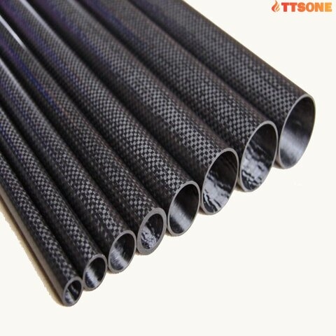 Ống Carbon 3K - Carbon 3K Tube 12mm OD x 10mm ID (1 Mét)