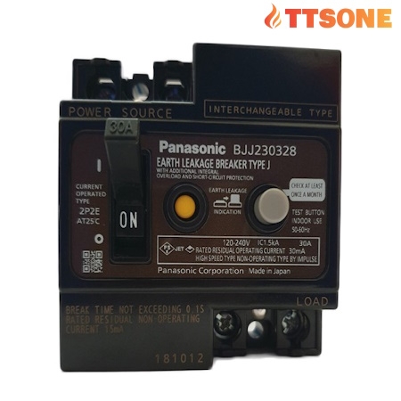 Cầu Dao Chống Rò 30A 2P 15mA PANASONIC BJJ23022-8