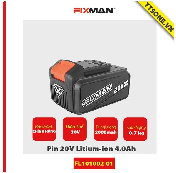 Máy khoan cầm tay FIXMAN dùng pin 20V FL104001-02 - Chính hãng ( Kèm Phụ Kiện)