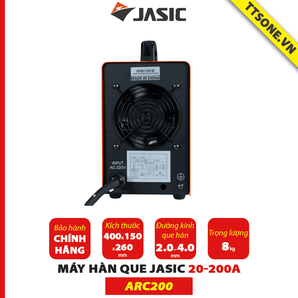 Máy hàn que ARC200 20-200A JASIC - Chính hãng