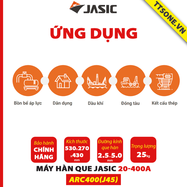 Máy hàn que ARC400(J45) 20-400A JASIC - Chính hãng