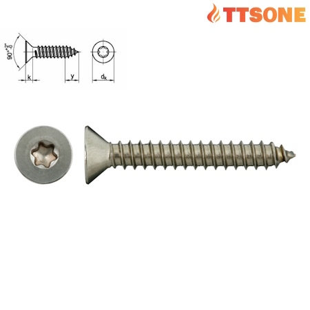Vít Tự Khoan Đầu Bằng M3.5 Din 7504