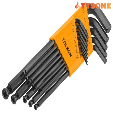 Bộ 13 Cây Lục Giác Đầu Bi Hệ Inch TOLSEN 20090