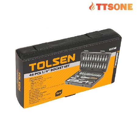 Bộ Tuýp 1/4 inch TOLSEN 15138 (46 món)