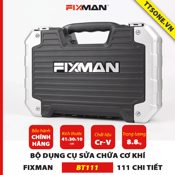 Bộ Dụng Cụ Sửa Chữa Cơ Khí 111 Chi Tiết FIXMAN BT111 - Chính hãng