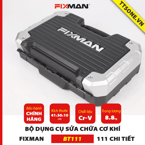 Bộ Dụng Cụ Sửa Chữa Cơ Khí 111 Chi Tiết FIXMAN BT111 - Chính hãng