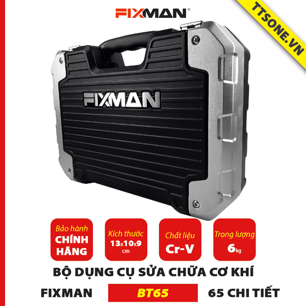 Bộ Dụng Cụ Sửa Chữa Cơ Khí 65 Chi Tiết FIXMAN BT65 - Chính hãng