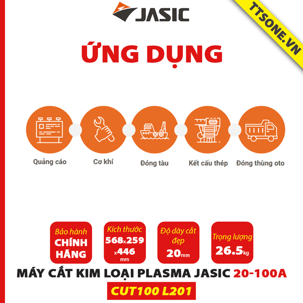 Máy Cắt Kim Loại Công Nghệ PLASMA CUT100 L201 JASIC - Chính hãng