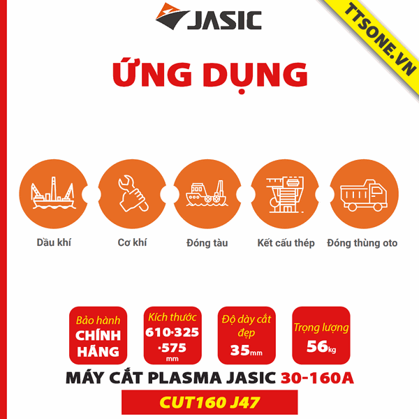 Máy Cắt Kim Loại Công Nghệ Hồ Quang PLASMA CUT160 J47 JASIC - Chính hãng