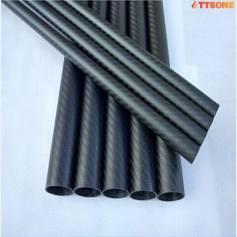 Ống Carbon 3K - Carbon 3K Tube 12mm OD x 10mm ID (1 Mét)