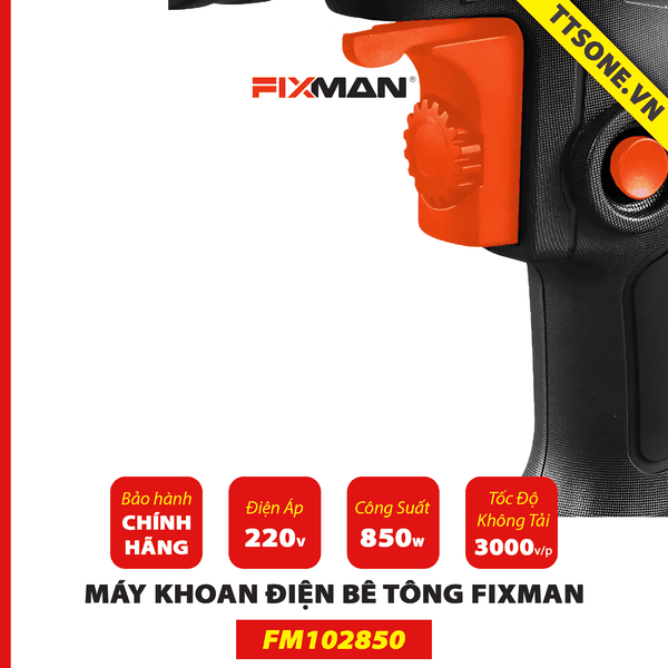 Máy Khoan Điện Cầm Tay FIXMAN FM102850 thêm 3 phụ kiện - Chính hãng