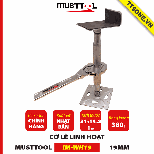 Cờ Lê Linh Hoạt MUSTTOOL IM-WH19 19mm - Chính hãng