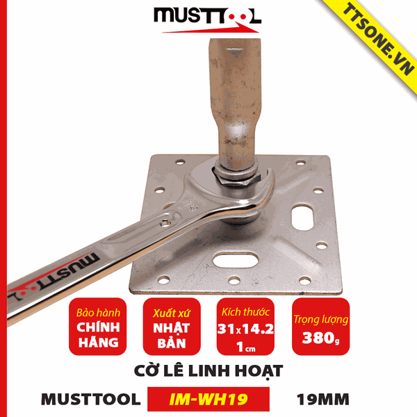 Cờ Lê Linh Hoạt MUSTTOOL IM-WH19 19mm - Chính hãng