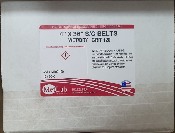 Nhám Vòng METLAB M100-120 4"x36 (Hộp 10 Cái)