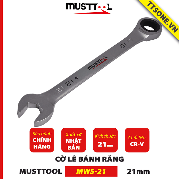 Cờ Lê Bánh Răng 21mm MUSTTOOL MWS-21 - Chính hãng