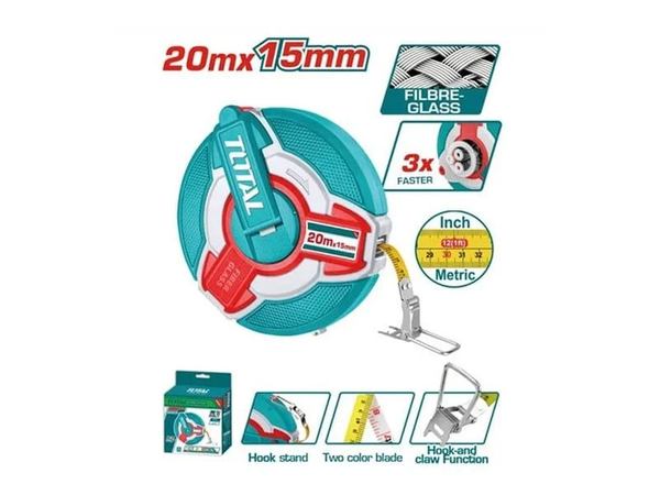 Thước cuộn thép 20mx12.5mm TOTAL TMT08206