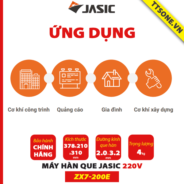 Máy hàn que ZX7-200E JASIC - Chính hãng