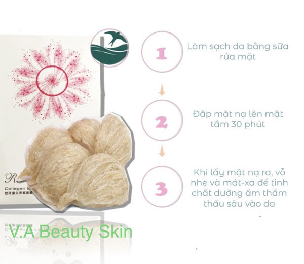 Mặt Nạ Tổ Yến Rosebeauty - Dưỡng trắng sáng tăng độ đàn hồi cho da (Miếng lẻ)