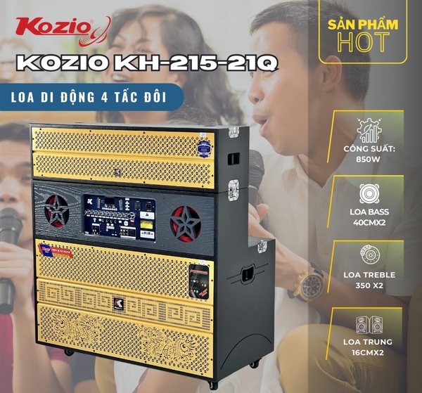 Loa di động 4 tấc đôi KOZIO KH-215-21Q