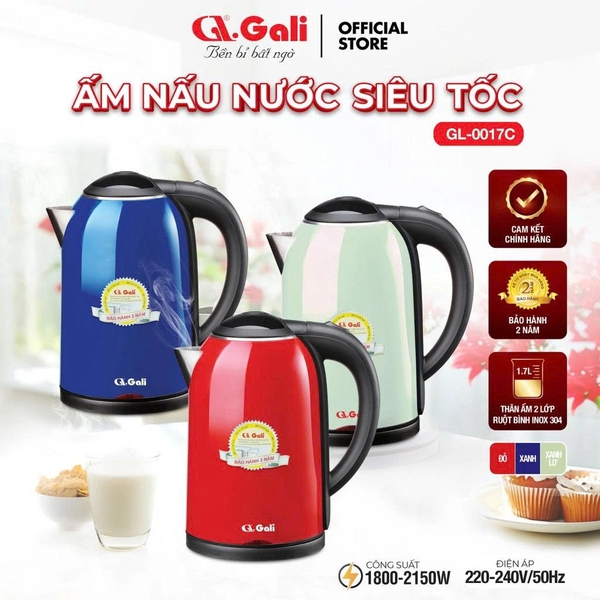 Bình đun siêu tốc Gali GL-0017C (1.7 lít)