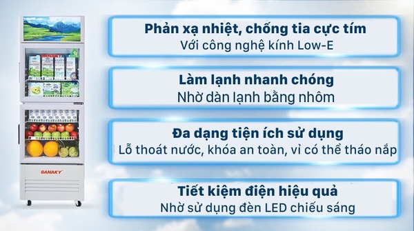 Tủ mát Sanaky 340 lít VH-408WL