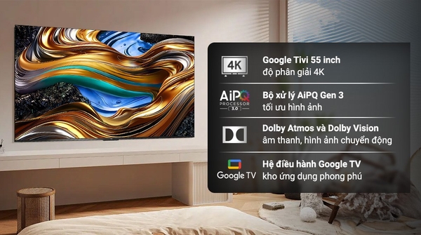 Google TV Led TCL 4K 55 inch 55P79B Pro (Mới 2024)