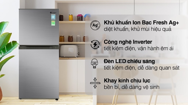 Tủ lạnh Casper inverter RT-215VS (200 lít)