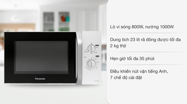 Lò vi sóng có nướng Panasonic NN-GM34JMYUE 23 lít