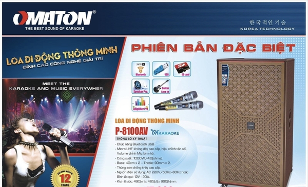 Loa di động Omaton P-8100AV
