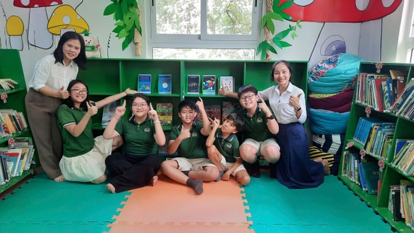 Our Grade 5 authors proudly donated the storybooks they wrote during Literacy Week