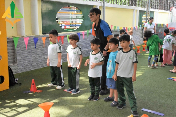 Our preschoolers had a blast running and jumping!