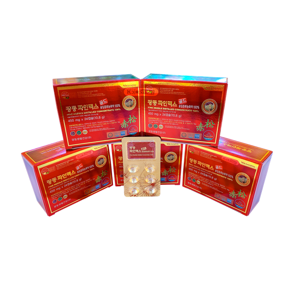 Kwangdong red pine essential oil box of 120 tablets