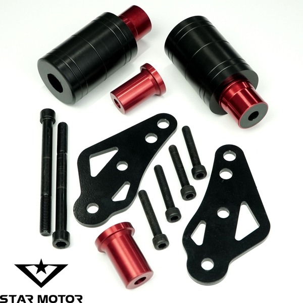 Bộ chống đổ CBR 150r, chống đổ sườn nhựa đúc thân nhôm CNC