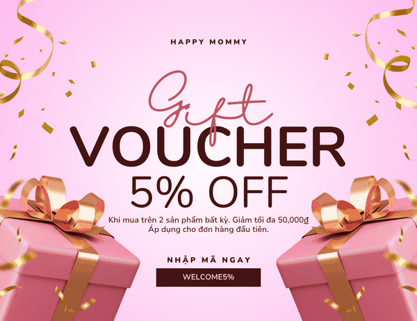 Voucher giảm 5% cho lần đầu mua hàng trên website