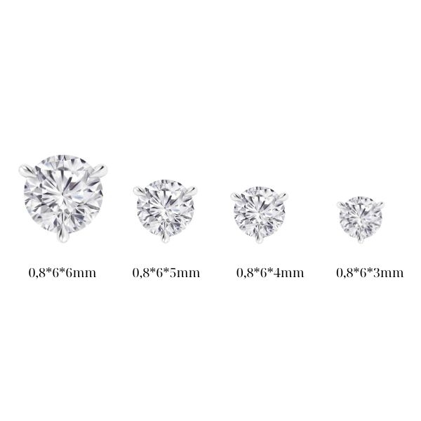 Khuyên tai đính đá nhiều size