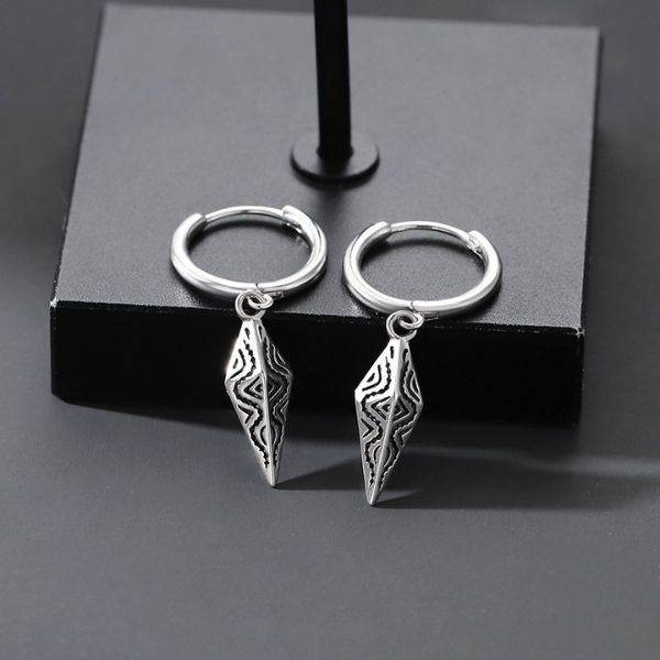 Khuyên tai tròn tòn ten Vintage - 10mm - Bạc