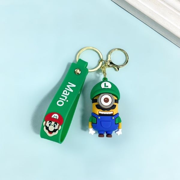 Móc khóa MINION đội nón Mario xanh - Giá tốt