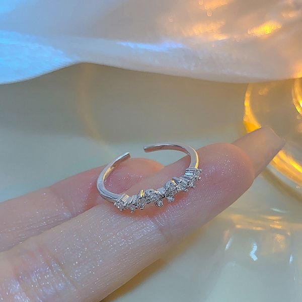 Hợp kim / Nhẫn nữ trắng chỉnh được kích cỡ