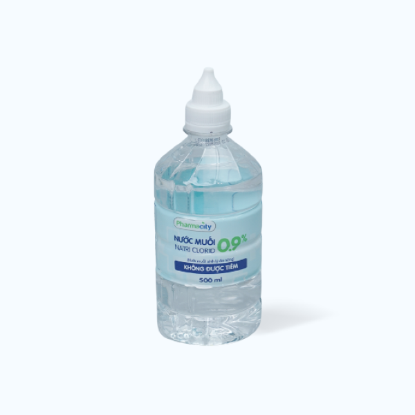 Nước muối NATRI CLORID 0.9% 500ml - TẶNG KÈM CHAI CHIẾT 20ml