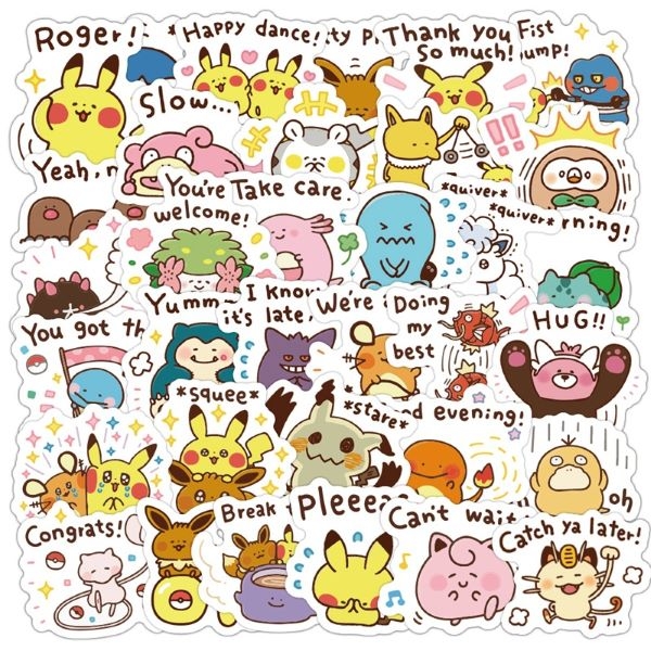 Set 40 nhãn dán hoạt hình POKEMON