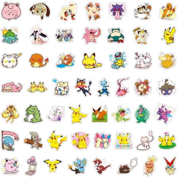 Set 50 sticker hoạt hình POKEMON - Miếng dán trang trí