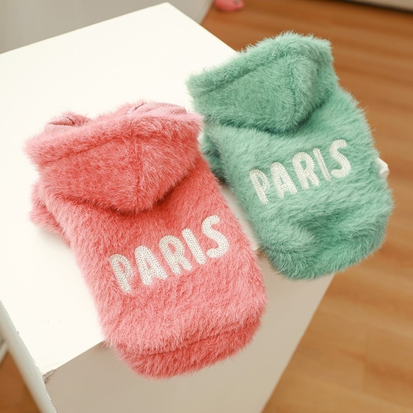 Áo lông thỏ kèm mũ Paris