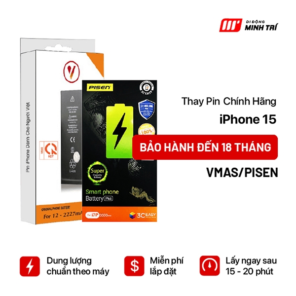 Thay pin iPhone 15 chính hãng