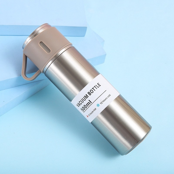 Bình Giữ Nhiệt Kèm 2 Ly Inox 304 An Toàn Không Gỉ BGN06