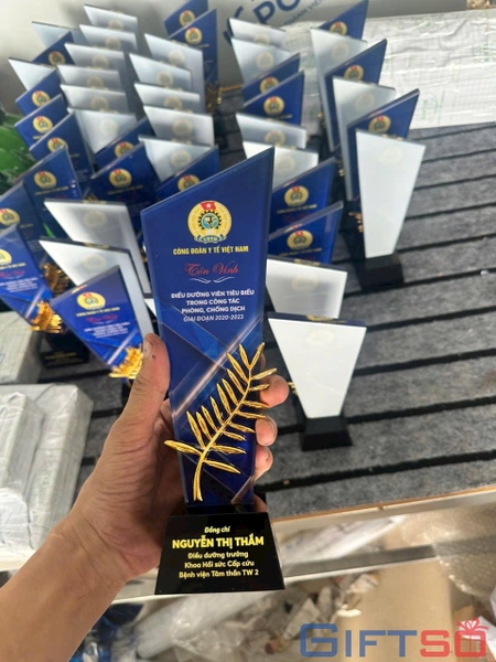 Cúp Pha Lê In Logo – Giải Pháp Quà Tặng Vinh Danh Cho Doanh Nghiệp