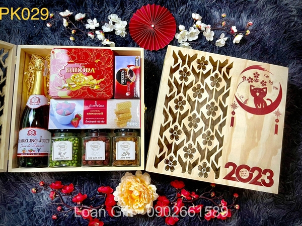 Quà Tết Hộp Gỗ - Thiết Kế, Khắc Logo Theo Yêu Cầu.